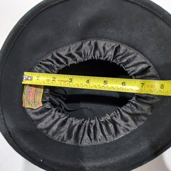 Wool Hat By Scalla Collezione 100% Women Size 6 to 8 Inch Flapper Look - Picture 9 of 10